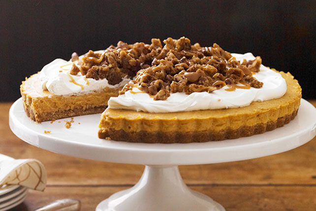 Caramel-Pumpkin Mousse Tart with Pecan Crumble