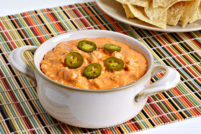 Slow Cooker Sweet & Spicy BBQ Buffalo Chicken Dip Recipe