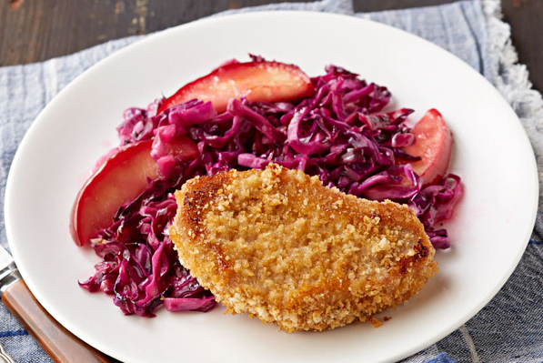 Pork Chops with Cabbage and Apples