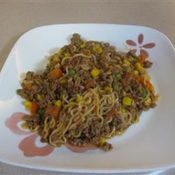 Ground Beef Curly Noodle