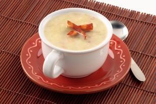 Luscious Potato, Leek & Bacon Soup