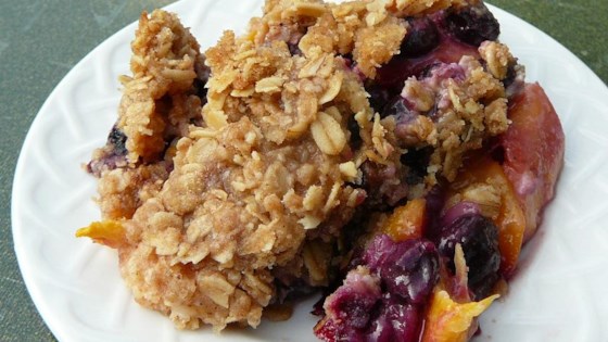 Blueberry and Peach Crisp