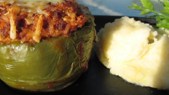 Kelsey's Favorite Stuffed Green Peppers