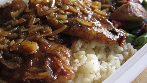 Cola Onion Pork Chops