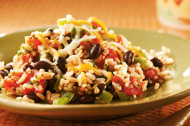 Spicy Rice, Bean & Cheese Skillet