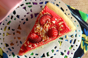 Tropical Sugar Cookie Fruit Pizza