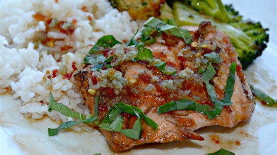 Fast Salmon with a Ginger Glaze