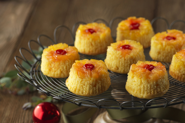 Pineapple-Coconut Upside-Down Cupcakes