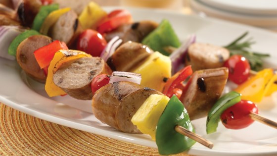 Sweet Apple Chicken Sausage Kabobs