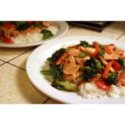 Sweet and Spicy Stir Fry with Chicken and Broccoli