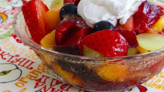 Summer Fruit Salad with Whipped Cream