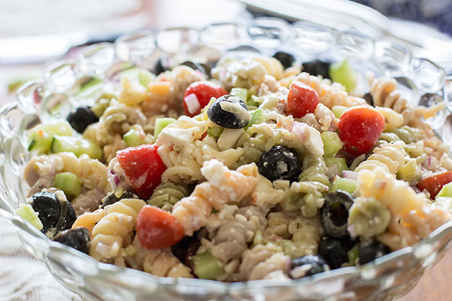 Zesty Feta and Vegetable Rotini Salad