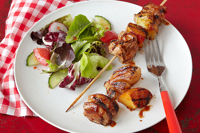 Pork & Peach Kabobs