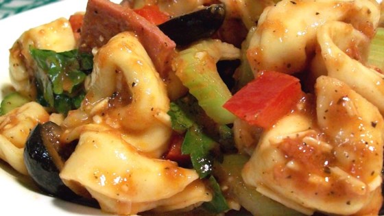 Tortellini Salad with Grilled Tomato Vinaigrette