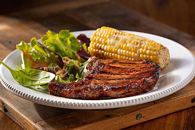 Grilled BBQ Pork Chop Dinner