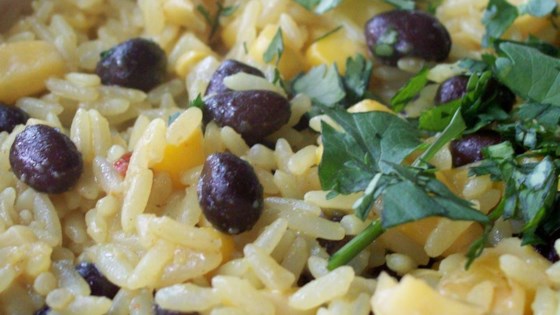 Black Beans, Corn, and Yellow Rice