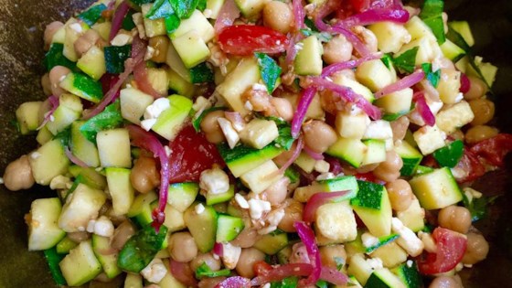 Mediterranean Zucchini and Chickpea Salad