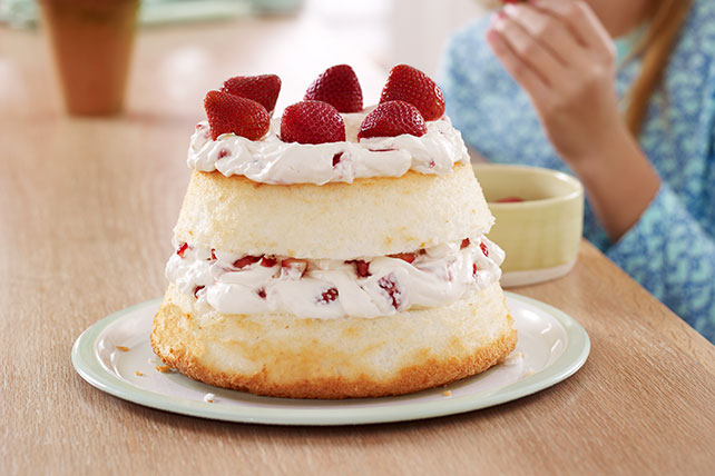 Strawberry Angel Food Cake