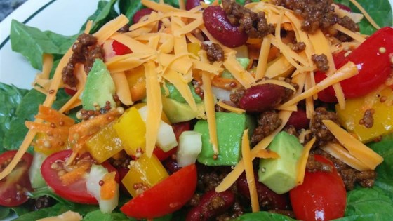 Taco Salad with Lime Vinegar Dressing