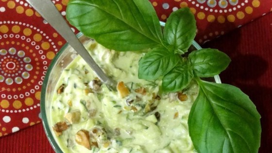 Zucchini Salad with Yogurt and Walnuts