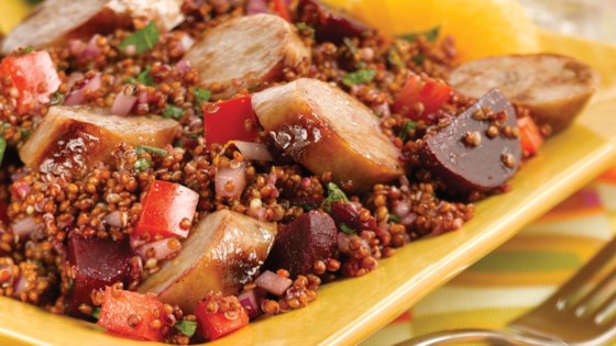 Inca Red Quinoa Salad with Sweet Apple Chicken Sausage