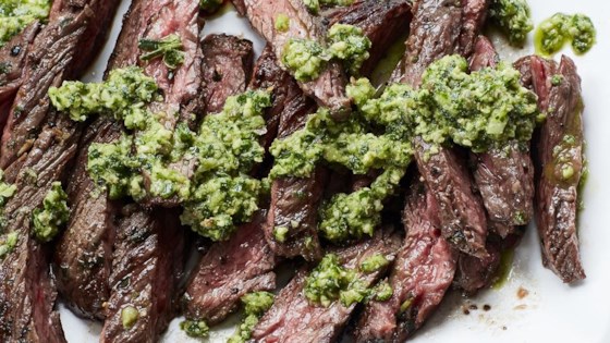 Tuscan Skirt Steak with Salsa Verde