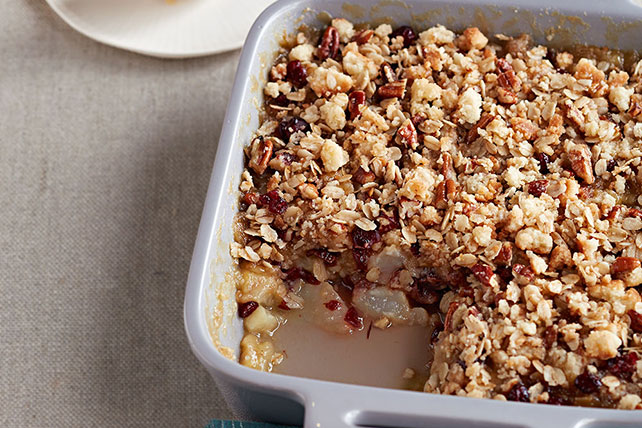 Quick Pear & Cranberry Crisp