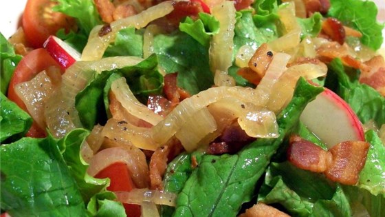 Lettuce with Hot Bacon Dressing