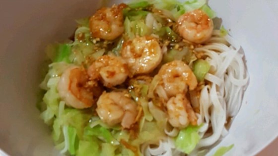 Grilled Shrimp Rice Noodle Bowl