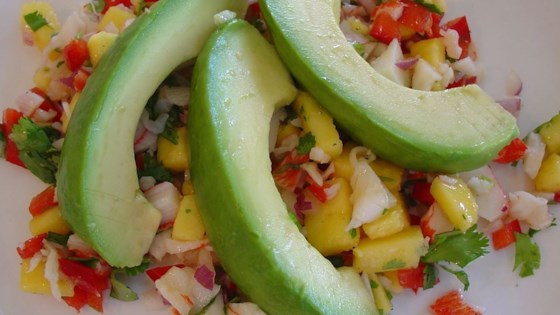 Crab & Avocado Salad with Fruit Salsa