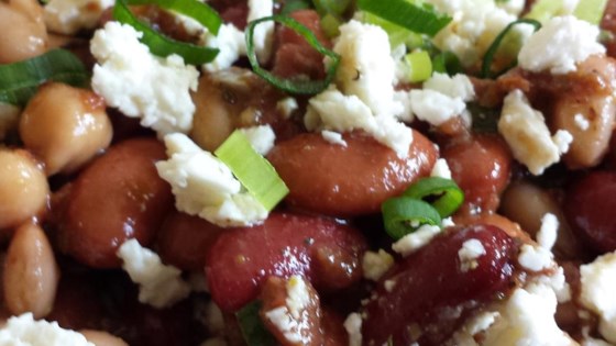 Three Bean Salad with Feta Cheese