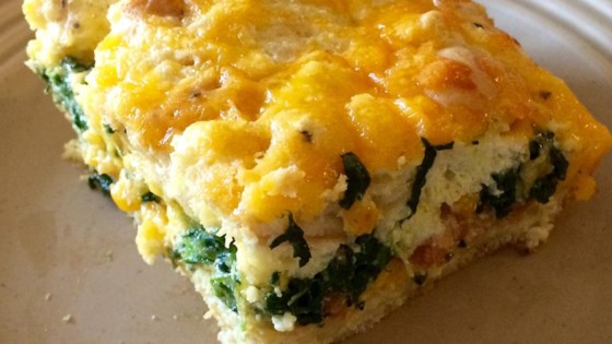 Bacon, Cheddar and Spinach Strata