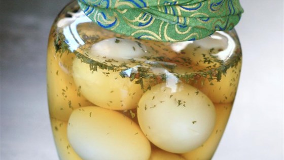 Debra's Pickled Eggs in Beer