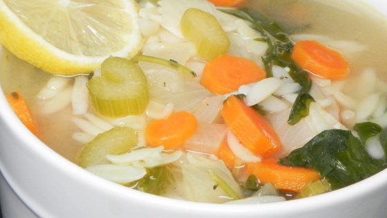 Lemon Chicken Orzo Soup