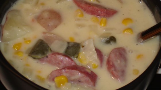 Corn, Sausage and Pepper Chowder